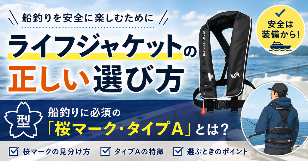 ライフジャケットの正しい選び方|船釣りに必須の「桜マーク・タイプA」とは?